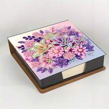 Bộ tranh đính đá 5D - Hộp đựng sổ tay hình hoa - Quà tặng thủ công độc đáo, Bộ tranh đính đá, Hình tròn bất đối xứng, Quà tặng thủ công độc đáo cho bàn làm việc tại văn phòng và gia đình - Nhiều màu - Xem 14