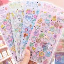 Cute 3D Fluffy Stickers, Kawaii Resin Animal Cartoon Stickers, Small DIY Stickers For Scrapbooking, Notebooks, Laptops, Water Bottles (Random Styles)