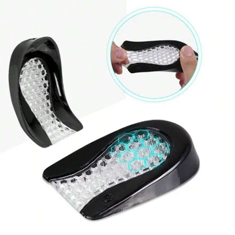 1 paire de semelles en gel en silicone pour hommes et femmes, semelles d'été longue durée pour sports, semelles absorbantes, respirantes, désodorisantes et amortissantes pour hommes et femmes, semelles de massage souples - Noir - Voir 1