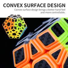 1 Piece Speed Magic Cube With Carbon Fiber Stickers 2x2, 3x3, Pyramid, Special-Shaped Magic Cube, Smooth Rotation, Matte Texture, Children's Brain Teaser Cube Toy, Suitable For Competitions, Children's Gifts - Multicolor - View 7