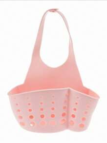 Panier à évier réglable avec trous de drainage, tapis en caoutchouc pour l'hygiène, étui de protection en plastique, pas facilement endommagé. Rangement de cuisine pour éponge et laine d'acier. Étagère de rangement pour salle de bain pour brosses à dents et savon. Outils de rangement pratiques