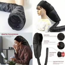 Bonnet Hair Dryer Hood Diffuser Attachment Soft Adjustable Dryer Cap With Headband Heat Protector Hair Drying Hoods Deep Conditioning Oiling And Hair Drying BlowDryer With Case Large