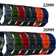 1 قطعة سوار ساعة رجالي، سوار بديل لساعة رجالية، سوار بديل لساعة ذكية، سوار بقياس 22مم/26مم، مصنوع من مادة السيليكون عالية الجودة، بنقشة نقطية، تصميم سريع الإطلاق، سهل الارتداء، ناعم، قابل للتنفس، متين