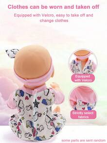 29 厘米栩栩如生的婴儿娃娃玩具，可互动的娃娃可以睁开/闭上眼睛、喝水、小便、让爸爸妈妈哭和笑，适合男孩女孩的生日圣诞礼物（包括奶嘴和奶瓶）