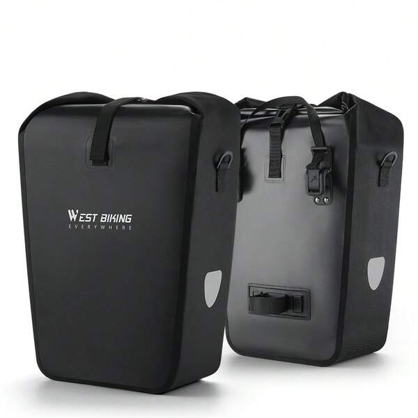 Bolsa impermeable WEST BIKING de 25L - Desmontaje rápido y bolsa de gran capacidad para bicicleta con cierre a presión para viajes de larga distancia