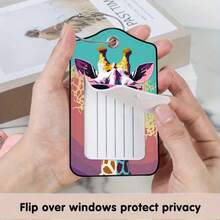 Etiqueta de bagagem Giraffe - Etiqueta de identificação de viagem leve e moderna, design vibrante, adequada para malas, mochilas, acessórios de malas de viagem | Design lúdico | Etiqueta