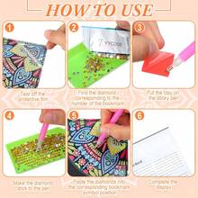 12pcs DIY Diamond Painting Bookmarks, Mandala Pattern DIY Bookmark Making Kit, Unique 5D Diamond Painting Bookmark Set, Includes Tools, Pendant Or Other Accessories, Reading Decor, Desktop Decor, Suitable As Gifts For Readers