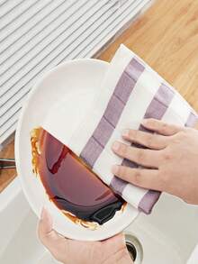 3pcs 30*30cm Household Thickened Cleaning Cloth, Strong Water Absorption Without Shedding, Multi-Scenario Adaptation, Kitchen Grease Removal Without Residue, Home Cleaning And Dust Removal, Reusable And Washable