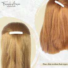 LZFrench Amie Small 2 1 4 Inch Celluloid Handmade Hair Barrette Slip Grip Durable Styling Women Hair Accessories Hair Clip For Girls Made In France Ivory 7402