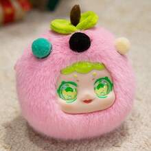 1pc Cute Macaron, Avocado, Strawberry Fruit Coin Purse, Plush Doll Bag Charm Crossbody Bag, Birthday/Christmas/New Year Gift, Figurine With Hard Plastic Interior