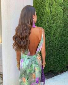 2023 European And American Autumn Dress Suit Women's Long Skirt Beach Skirt Suspender Skirt Long Foreign Trade Women's Polyester Clothing