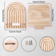 1pc Bohemian Arch Wall Mounted Storage Rack, Wooden Arch Wall Hanging Storage Rack, Suitable For Room, Bedroom, Bathroom, Porch, Living Room Wall Home Decor, Rainbow Pattern Wall Mounted Shelves, Perfectly Fits Bohemian Interior Design And Wall Art Decoration - Multicolor - View 15