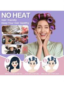18pcs/Set Large Size Hair Rollers With Clips, Self-Gripping Curler Suitable For Long/Medium/Short Hair And Bangs, DIY Hair Curling Tool (Includes 12pcs Large Roller Tubes + 6pcs Clips), Hair Curlers, Curly Hair Brush, Rollers, Curly Hair Products, Curler, Rollers For Hair Curl, Curly Hair Tools, Hair Roller, Hair Curler, Barber, Hair Curlers, Barber Accessories, Rollers, Curly Hair Products, Curler, Rollers For Hairdressing Equipment, Accessories, Hair Curl, Curly Hair Tools, Hair Roller, Christmas,Curly Hair, Hair Curler, Hair Rollers, Heatless Curl, Heatless Curls, Rollers, Hair Curlers, Curly Hair Products, Hair Curl, Hair Roller, Rollers For Hair, Curly Hair Tools, Heatless Curlers,Hair, Accessories, Hair Products, Hair Tools, Hair Stuff, Hair Care, Curly Hair Brush, Barber, Barber Accessories, Hairdressing Equipment,Heatless Waves,Travel Essentials,Travel Essential,Hairstyle,Hairdressing