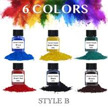 6 Colors Gypsum Cement Pigment Powder Set, 30ml/1.01oz Gypsum Pigment - Water-Based Coloring Agent For Gypsum, Epoxy Crafts And Jewelry Making, Powder Paint Pigment For Resin Crafting