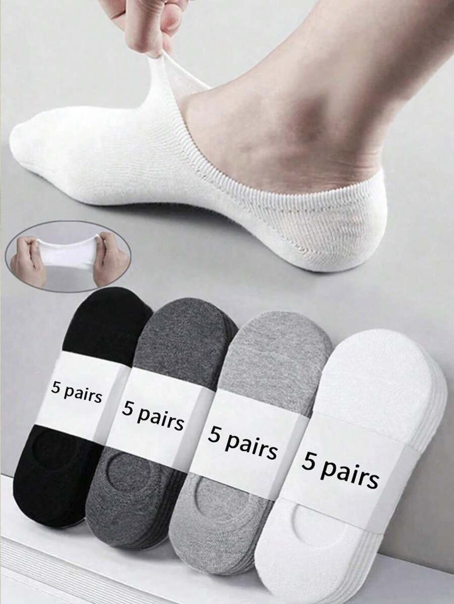 5 Pairs/10 Pairs/15 Pairs/20 Pairs Unisex Invisible Papery Boat Socks, Casual Sports Thin Boat Socks (No Card Paper), Summer No Show Socks