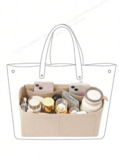 Felt Internal Bag Handbag Insert Bag Durable Bag Support Storage Organization Purse Liner Portable Bag Organiser School Supplies Fall