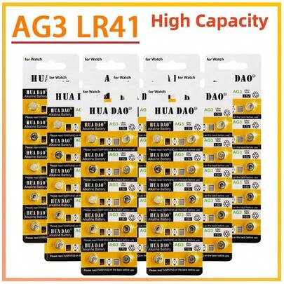 New10-50pcs AG3 Button Batteries SR41 L736 SR41SW LR41 Lithium Button Cell Smart Watch Battery Cell For Toy Watch Accessories