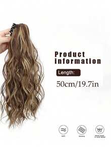 耐热马尾辫，水波耐热合成纤维爪形马尾辫接发 | 女性自然造型，易于造型，适合日常和特殊场合，多功能假发，适合女孩女性日常使用，优雅的万圣节假期促销