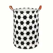 سلة غسيل كروية الشكل، سلة تخزين كبيرة منظمة للملابس القذرة قابلة للطي للاستخدام في الجامعات والغرف والحمامات وغرف الغسيل