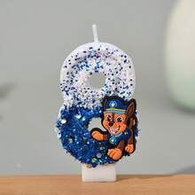 Świeca z cyframi 0-9, słodka, trójwymiarowa postać z kreskówki Psi Patrol, wtyczka do tortu urodzinowego, dekoracja na prezent