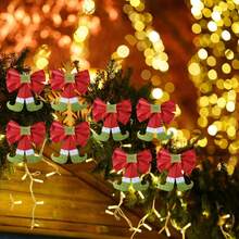 Sprinkle Some Holiday Magic With Pink, Red, And Gold Butterfly Bows - Christmas Decor Must-Have - Red - View 3