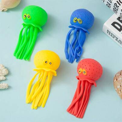 2/4/1pc Reusable Octopus Shape Water Balls, Reusable Water Balloons For Outdoor Toys And Games, Water Toys For Kids And Adults Boys And Girls - Summer Balls For Pool And Backyard Fun Children's Pool Bath Toys Squeeze OctopusToys And Dragon Dolls That Stare Into Given As Birthday Presents To Relieve Stress
