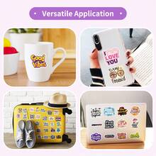 100张励志贴纸 - 趣味励志贴纸，适合儿童、青少年和成人，可用于水瓶、笔记本电脑、平板电脑、杯子、剪贴簿、日记本、行李箱、滑板等。 - 彩色 - 查看 8