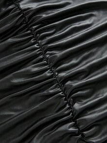 CurvyTilda Váy bút chì xếp ly màu trơn cỡ lớn, mặc hàng ngày giản dị Váy đen Trang phục lễ Tạ ơn cho phụ nữ Trang phục năm mới cho phụ nữ Váy mùa đông Quần áo mùa đông Trang phục Rave cho phụ nữ Trang phục năm mới cho phụ nữ - màu đen - Xem 5