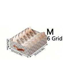 1 Drawer Style Fabric Underwear Storage Box, Underwear Socks Bra Three In One Home Wardrobe Partition Storage Box, Checkerboard Non-Woven Fabric Underwear Storage Box, Sock Storage Box, Multi-Functional Underwear Partition Storage Box, Daily Use Storage, Back To School Dormitory Storage