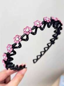 1/4 stuks prachtige, sprankelende, met strass-steentjes versierde, antislip haarbanden voor meisjes en vrouwen - elegante haaraccessoires met decoratief bloemmotief - perfect voor dagelijks gebruik, feestjes en speciale gelegenheden
