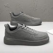 WANWEISI Baskets décontractées rétro pour hommes au printemps, chaussures en canevas polyvalentes à tige basse pour hommes, kaki, gris - Gris - Voir 5