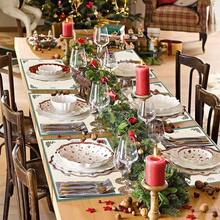 Farmhouse Christmas Plaid Dining Table And Kitchen Decor, Holiday Placemats Set - Red And Green, 2/4/6/8 Piece Set, Linen Placemats, Breakfast Placemats, Kitchen Accessories, Easy Clean Placemats, Suitable For Home, Dining Room, Restaurant Decor