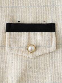 Girls' Fashion Elegant Jacket & Pleated Skirt Set - White - View 9