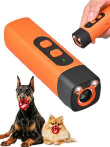 Dog Bark Deterrent Devices Rechargeable Anti-Barking Device For Dogs 26.25ft Range Bark Control Indoor Outdoor With Flashlight Dog Training Ultrasonic Dog Repeller Portable Device