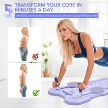 SIDIANBAN Pilates Board, Foldable Portable Pilates Exercise Board, Multi-Purpose Pilates Exerciser Set, Multi-Purpose Abdominal Board With Auto Rebound And Calculator, Pilates Equipment For Core Workouts