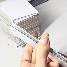 纸板片、白纸板、薄纸板、捆扎1.5毫米双面硬纸板包装背板、卡片 - 白色 - 查看 5