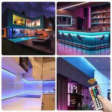 44 Key Wireless IR Remote Controller Dimmer Switch, 4 Pin 2 Ports RGB Control Box (DC12V-24V), For 4pin RGB 3528 5050 LED Light Strip (Dual Outputs)