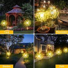 2pcs 320LED 240LED 8 Modes Solar Powered Fireworks Lights Suitable For Garden Patio Sidewalk Party Wedding Outdoor Lawn Lights - màu ấm áp - Xem 11