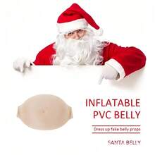 仿真孕妇假肚子海绵道具服装角色扮演圣诞老人充气孕妇假肚子啤酒肚万圣节圣诞节服装配饰圣诞老人套装男士中性加厚肚子填充圣诞老人肚子服装圣诞万圣节角色扮演 - 彩色 - 查看 7