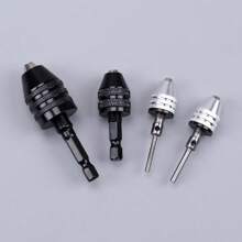 1 pieza Adaptador de portabrocas eléctrico de 3 mordazas, actualiza tu taladro con este adaptador de portabrocas sin llave de cambio rápido
