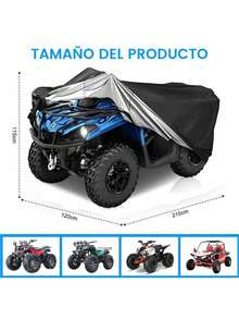 Waterproof ATV Cover XL Motorcycle Protector, Cover Case - Black - View 2