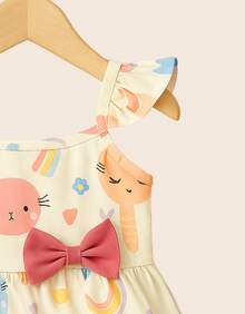 Sublimated Strappy Top + Appliqued Sweatpants Set - Pink - View 6