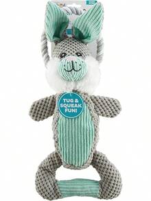 Outward Hound Ranch Roperz Cow Plush Squeaky Dog Toy - Scrunch Bunch Bunny - Xem 2