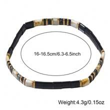 1 件 Tila 彩色玻璃种子堆叠 2025 时尚手工串珠手链手工弹力简约珠宝青少年女士礼物