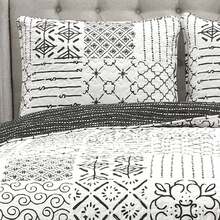 LUSH DECOR Monique Quilt Charcoal 3Pc Set King Halloween-Fall Decor-Room Decor - 木炭 - 查看 2