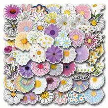55PCS Cute Daisy Stickers Flower Stickers For Bottles Laptop Luggage Journaling, Beautiful Plants Stickers Vinyl Decals - 彩色 - 查看 12