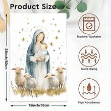 1set/2pcs/100pcs Christmas Pattern Kitchen Towels And Dish Towels, Suitable For Restaurant, Kitchen, Bathroom Interior Decoration, Party Decoration, Can Be Given As Holiday Gifts