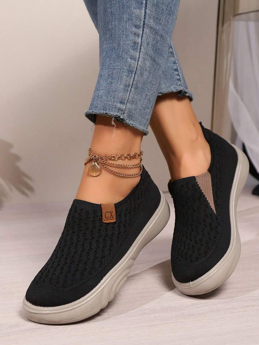 Fall/Winter Women's Casual Sneakers, Women's Flat Shoes, Women's Lightweight Breathable Non-Stuffy Shoes, Fashionable Student Shoes For All Seasons