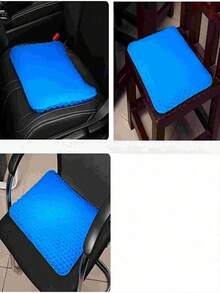 Cojin para Coxis y Ciatica Cojín de Gel de Nido de Abeja, Cojín Suave Que Puede Aliviar la Ciatica y el Dolor de Espalda, para Coche, Oficina, Computadora - Azul - Ver 3