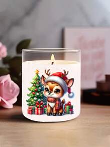 4 hojas de pegatinas de transferencia por frotamiento UV DIY con 24 patrones lindos de renos, ciervos y alces para regalos, diarios, tumblers, tazas de café, botellas, jarrones, laptops, fundas de teléfonos, tarjetas de felicitación, ilustraciones, scrapbooking, adornos navideños y decoración del hogar para fiestas